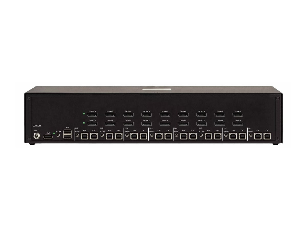 STARTECH.COM 8-Port Dual-Monitor Secure KVM Switch DisplayPort 4K 30Hz NIAP 4.0 Zertifizierter Desktop KVM Umschalter 8 PCs 2monitor
