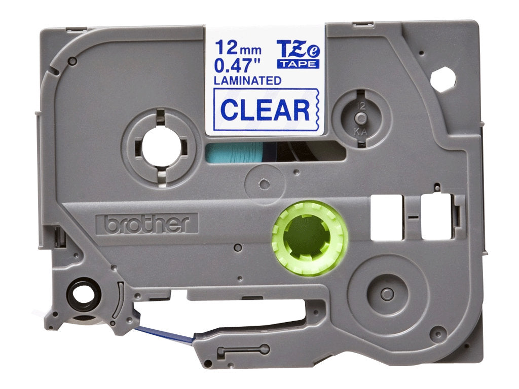 BROTHER P-Touch TZE-133 blau auf clear 12mm Detailansicht