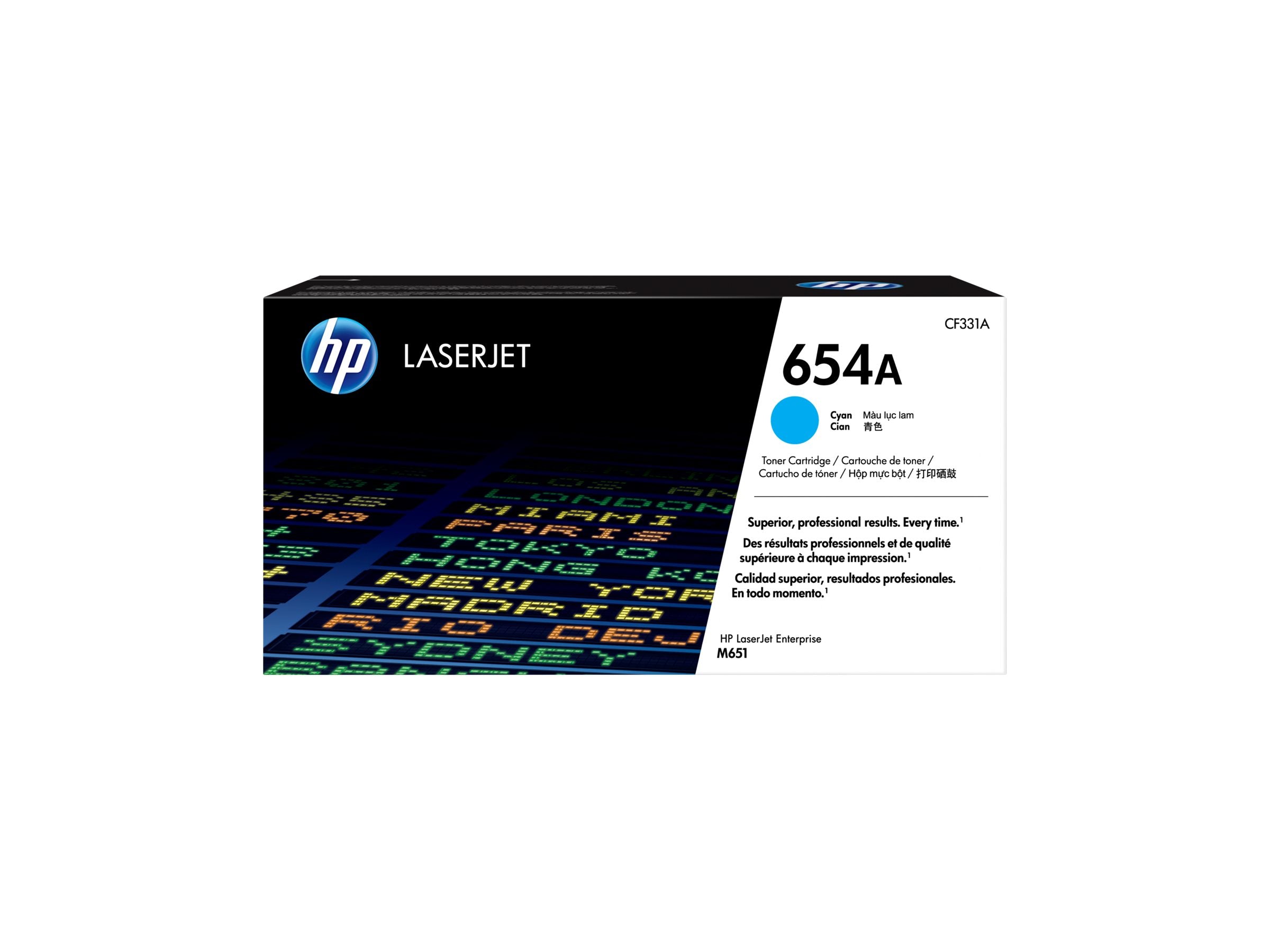 HP 654A Original Toner cyan Verpackung