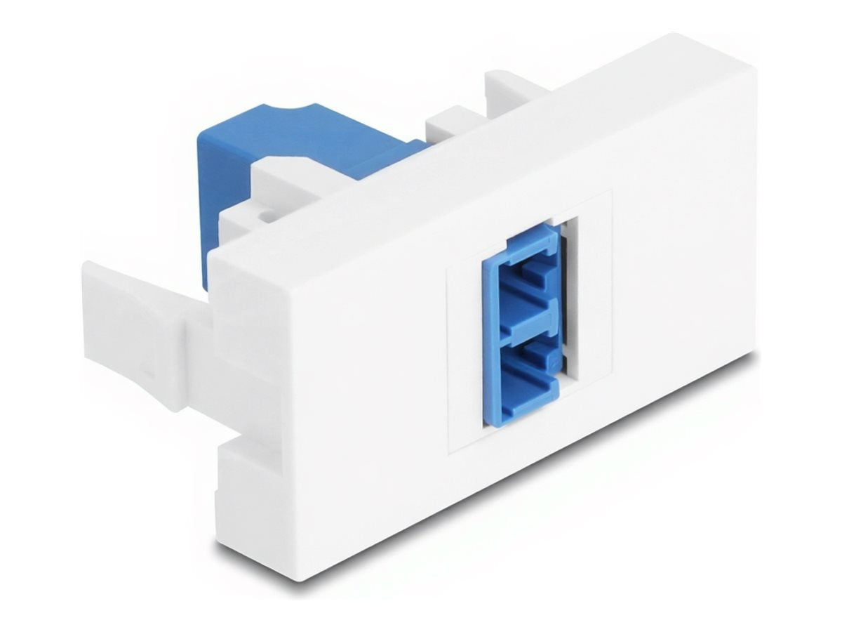 DELOCK Easy 45modul LC Duplex Buchse zu LC Duplex Buchse weiss / blau