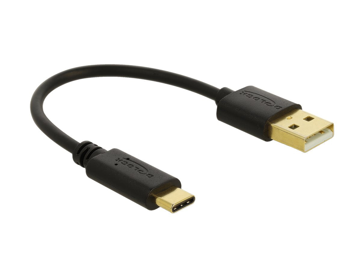 DELOCK USB Ladekabel Typ-A zu USB Type-C 15cm