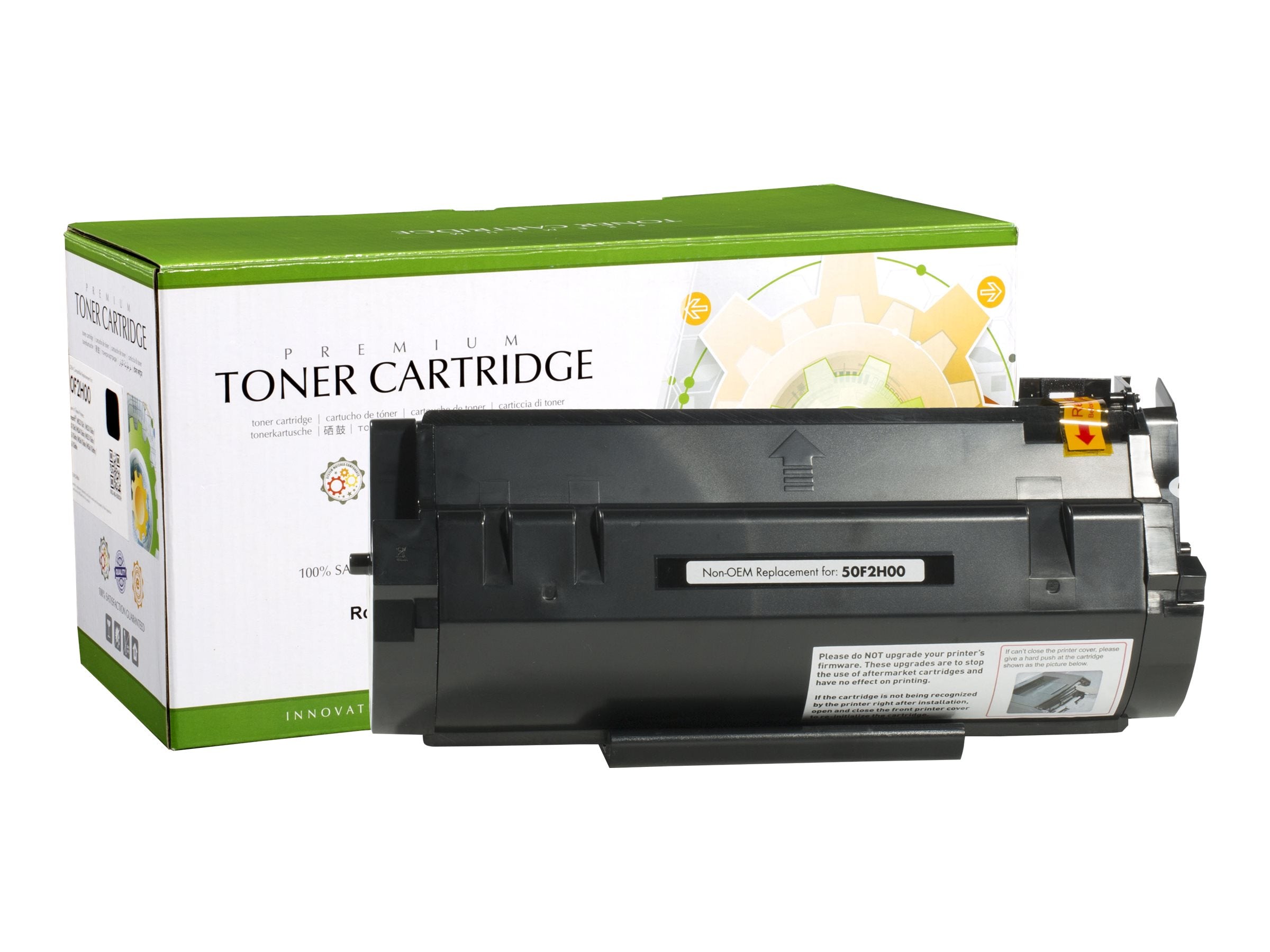 STATIC Tonerpatrone kompatibel mit Lexmark 50F2H00 schwarz Vorderansicht