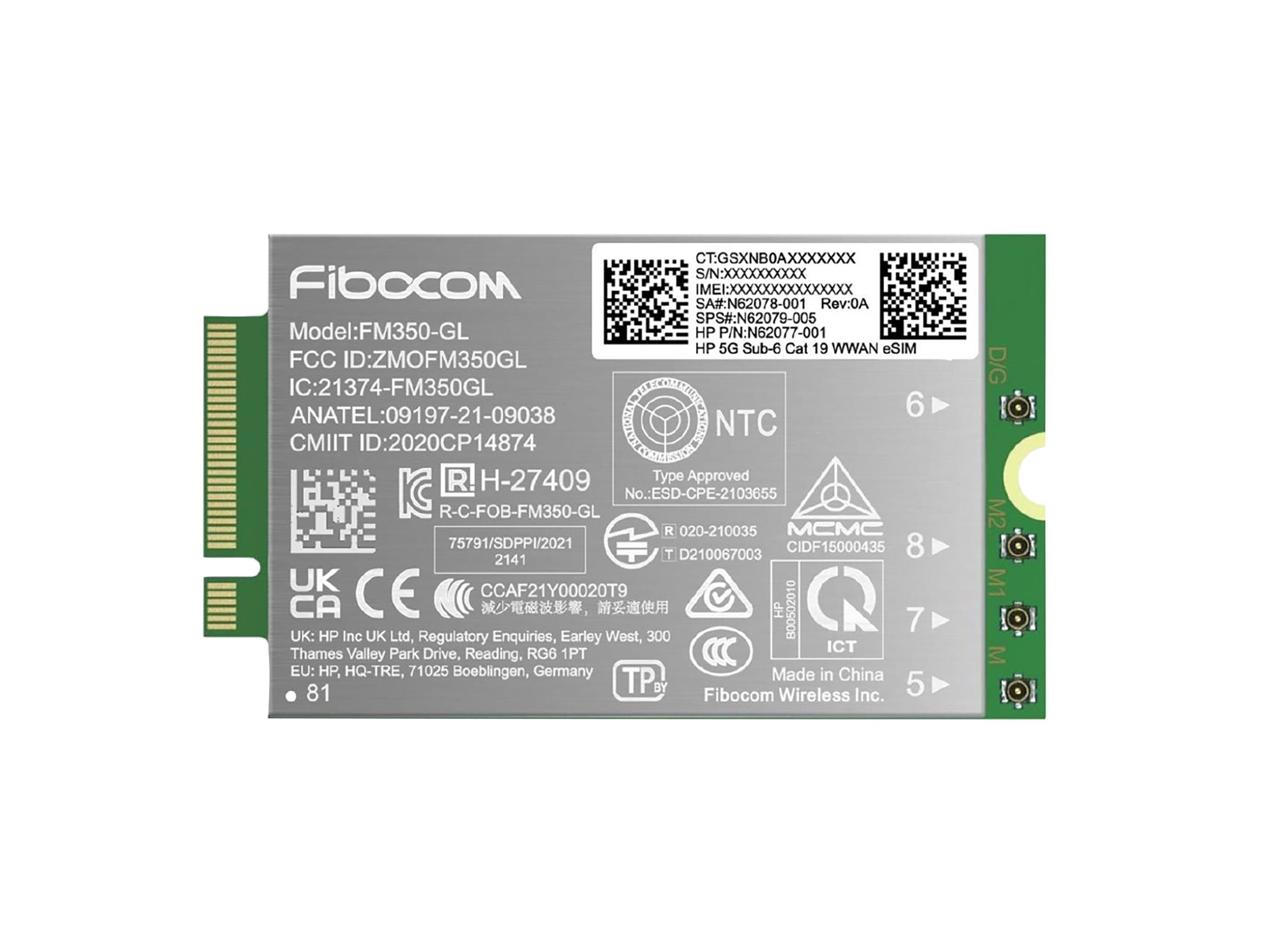 HP 5G NR/4G WWAN für G11 - Vorderansicht