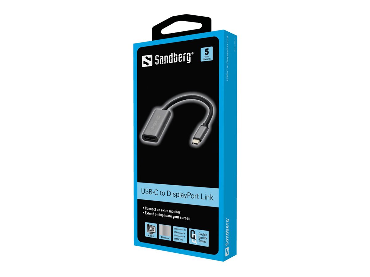 SANDBERG Adapter USB-C to DisplayPort Link - Vorderansicht
