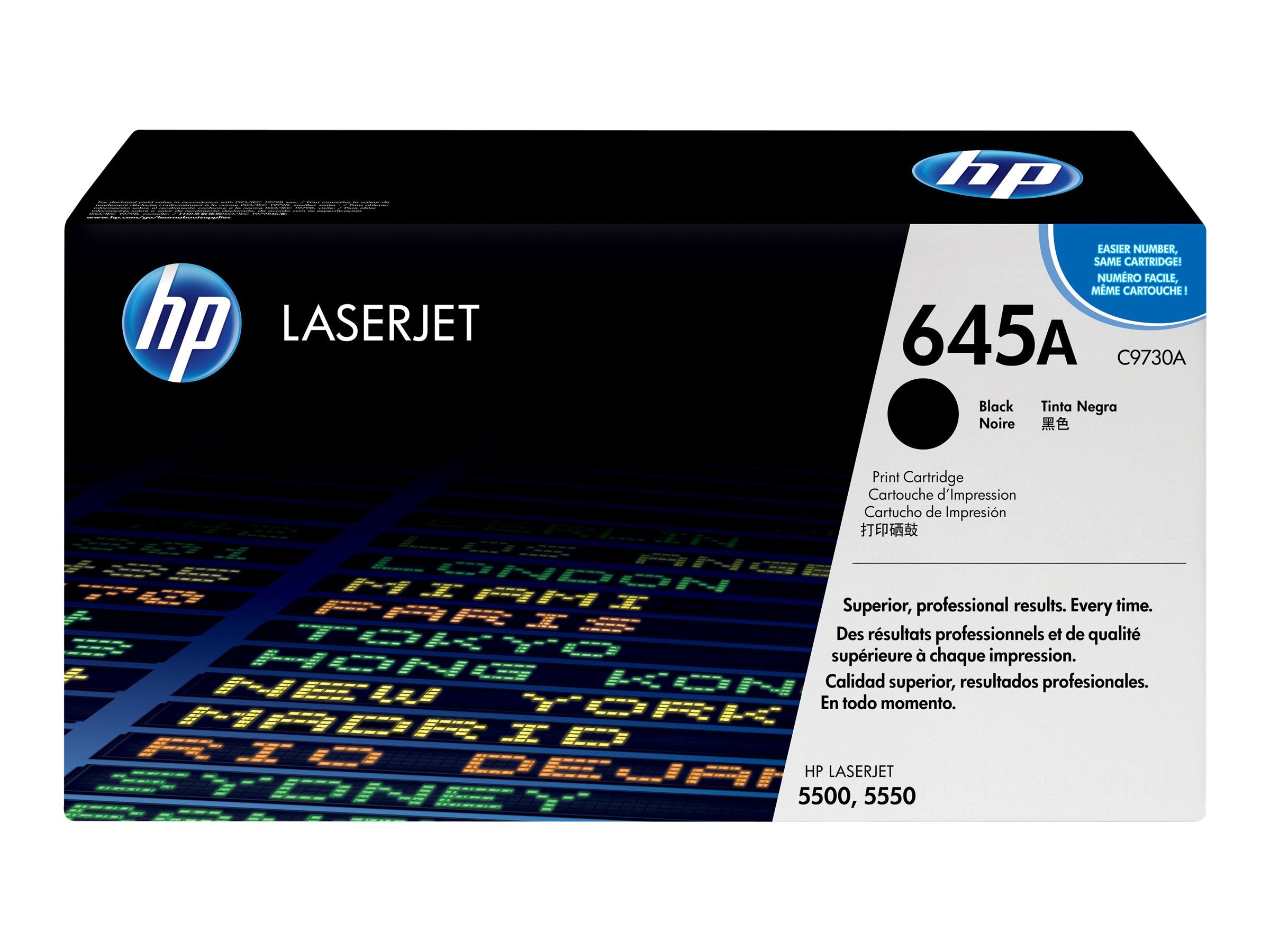 HP 645A Tonerpatrone schwarz Vorderansicht