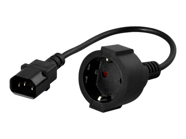 POWERWALKER IEC Cable 10A C14/TypeF Converter 20cm - Vorderansicht