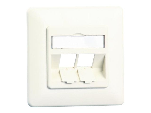 METZ CONNECT Modul Anschlussdose UP 2 Port unbestuckt reinweiss - Vorderansicht