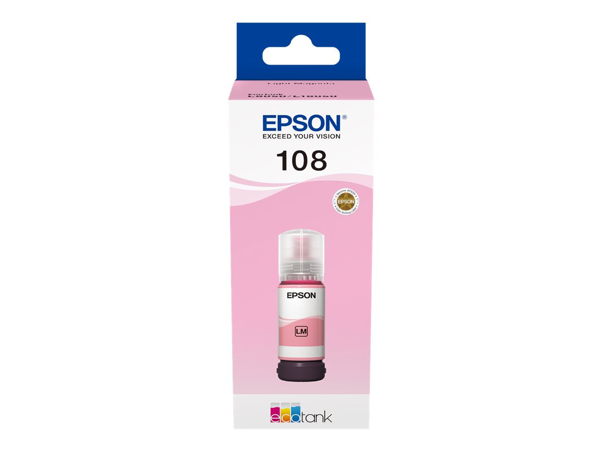 EPSON 1LB 108 EcoTank Light Magenta Ink Bottle Detailansicht