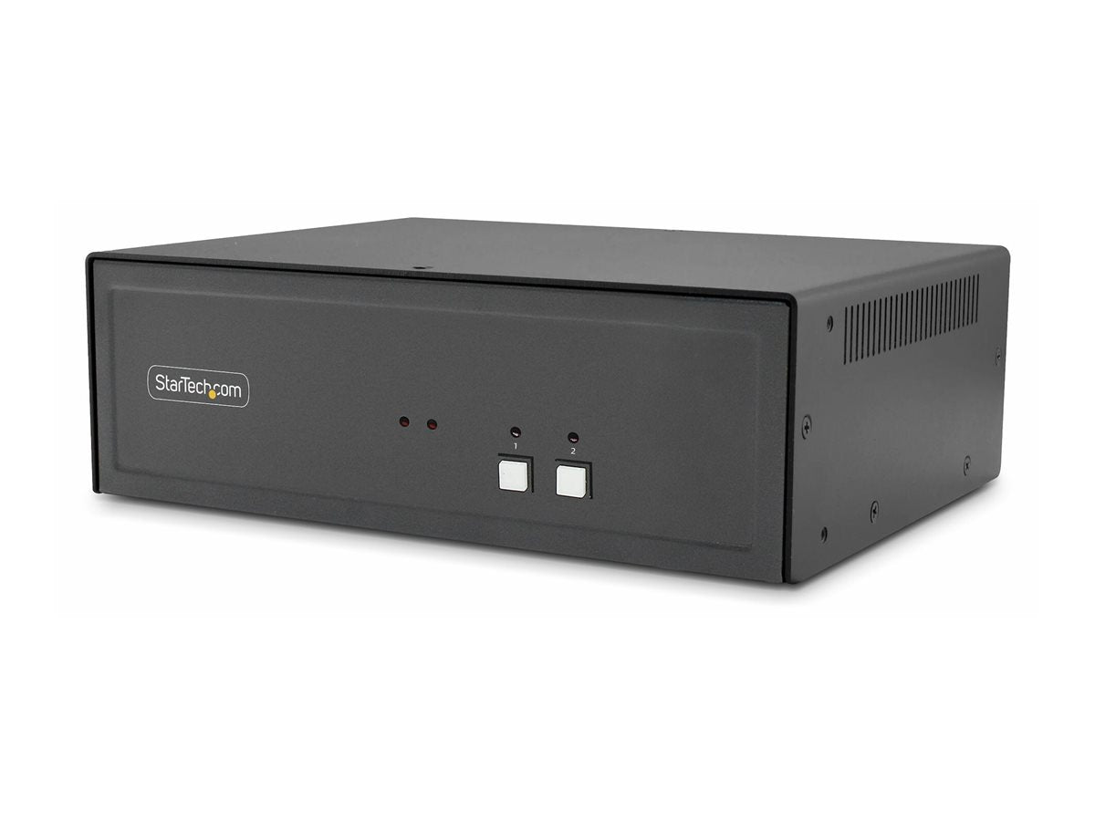 STARTECH.COM 2-Port Dual-Monitor Secure KVM Switch DP 4K 30Hz NIAP 4.0 Zertifizierter Desktop KVM Umschalter 2 PCs 2monitore