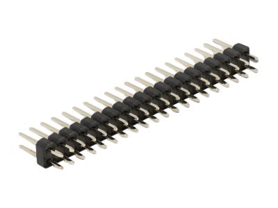 DELOCK Stiftleiste 20 Pin Rastermass 2,54mm 2-reihig gerade Vorderansicht