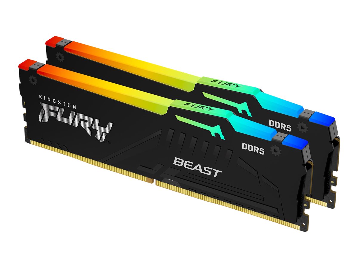 KINGSTON 16GB 6000MT/s DDR5 CL36 DIMM Kit of 2 FURY Beast RGB EXPO Vorderansicht