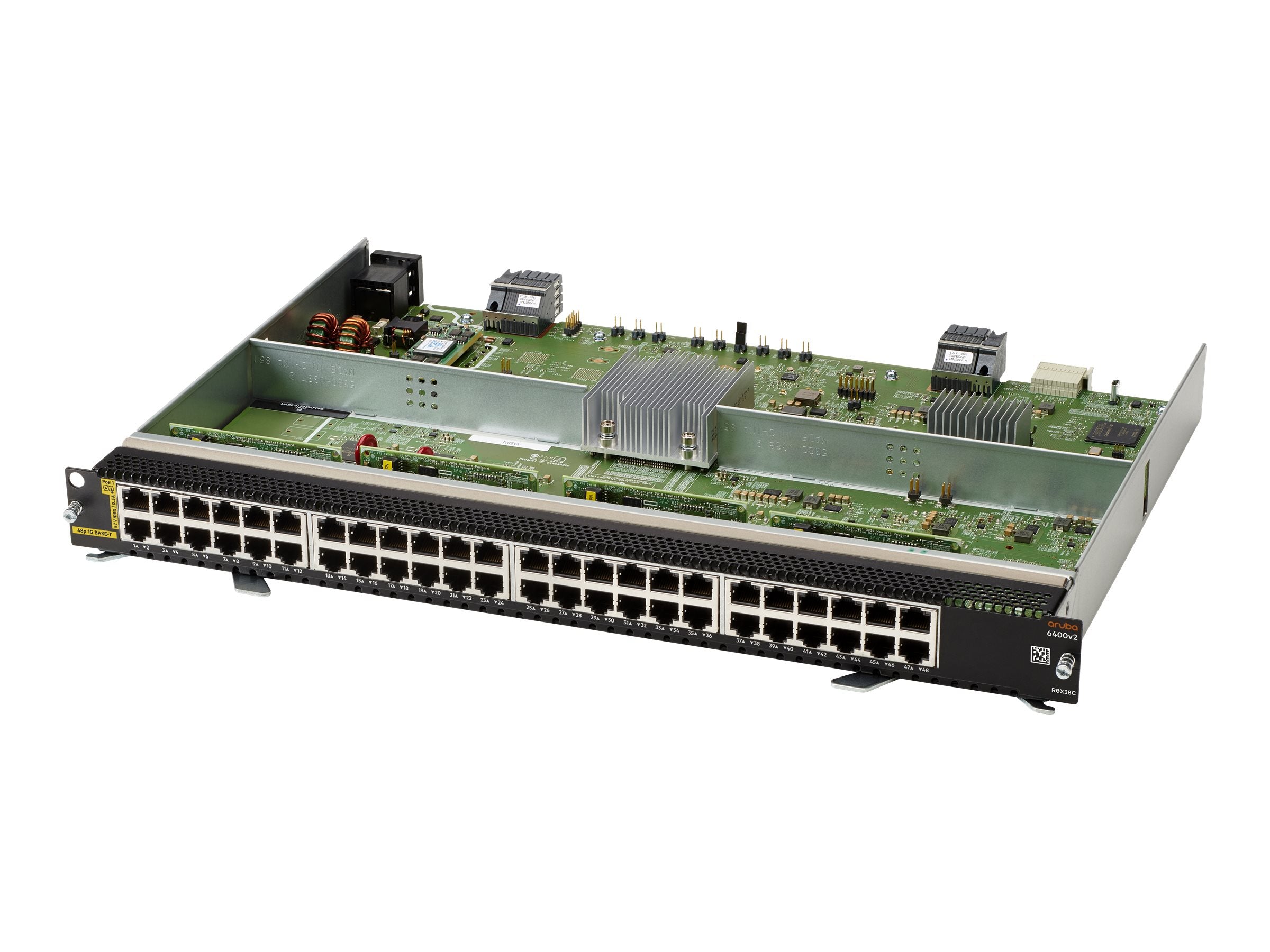 ARUBA HPE Aruba 6400 v2 Module 48 Port 1GbE Class 4 PoE - Vorderansicht