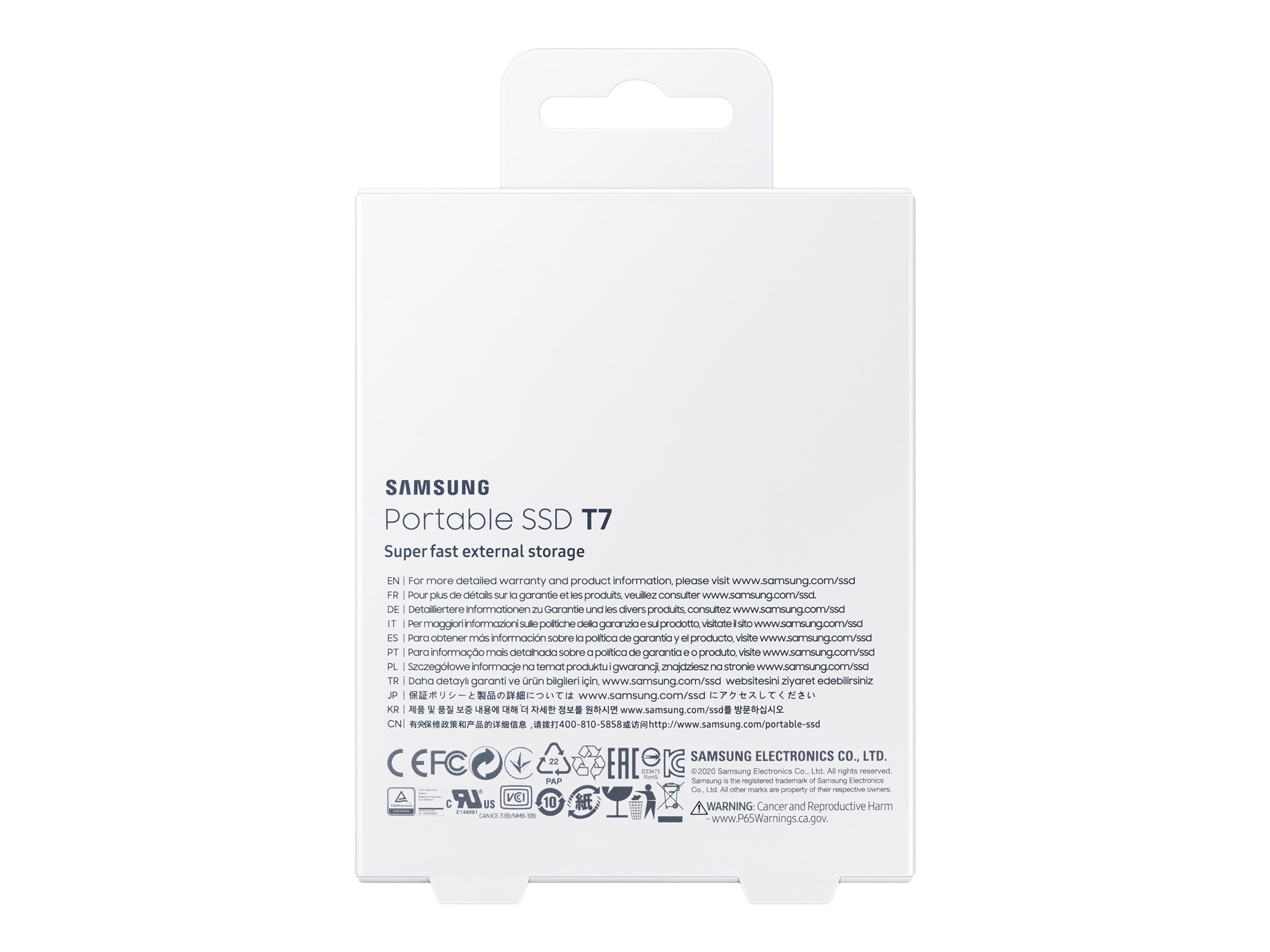 SAMSUNG Portable SSD T7 1TB Verpackung