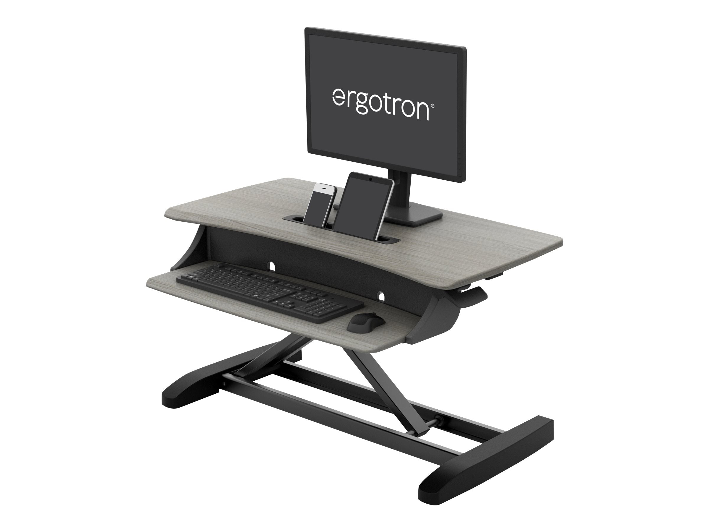 Vorderansicht des ERGOTRON WorkFit-Z Mini Sit-Stand Desktop