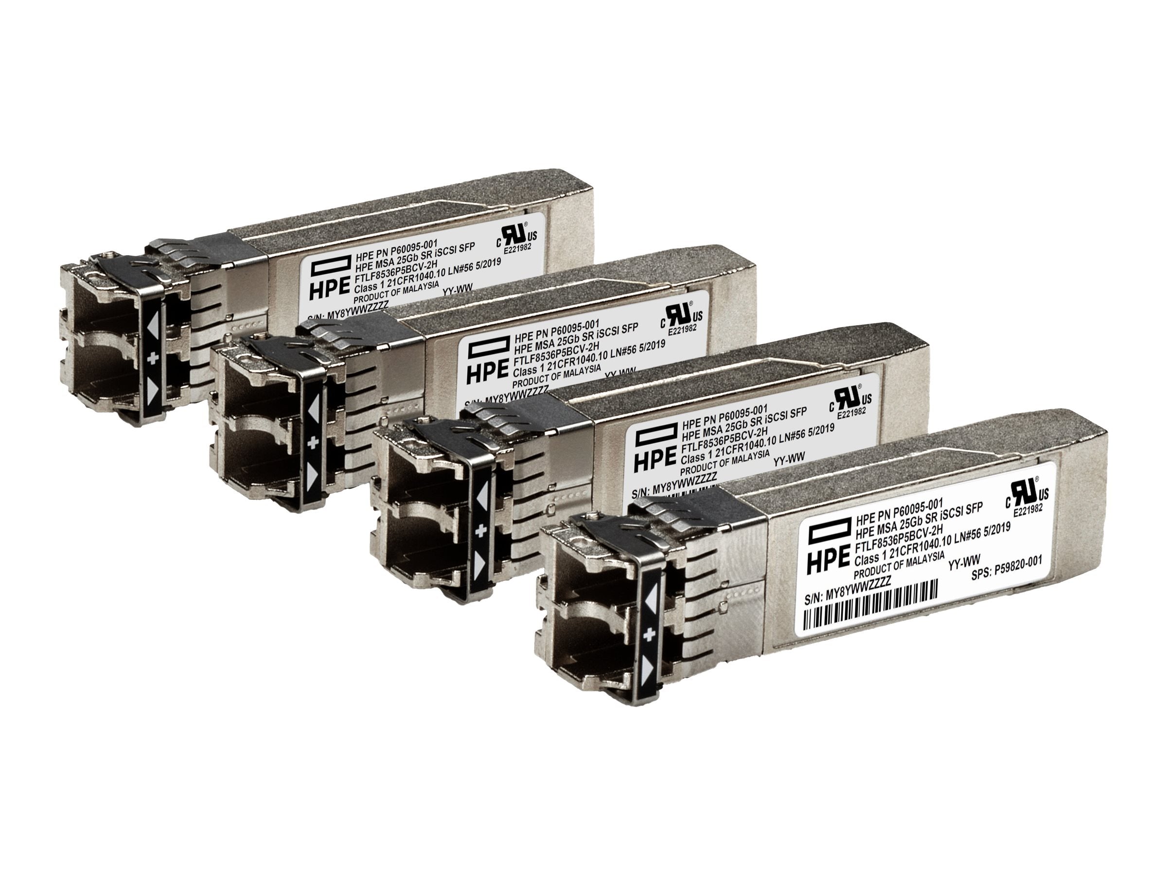 HPE MSA 25Gb SFP28 Short Range 4-pack iSCSI Transceiver