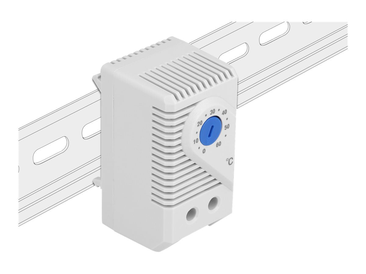 DELOCK Thermostat mit Öffner-Kontakt für Hutschiene - Verpackung
