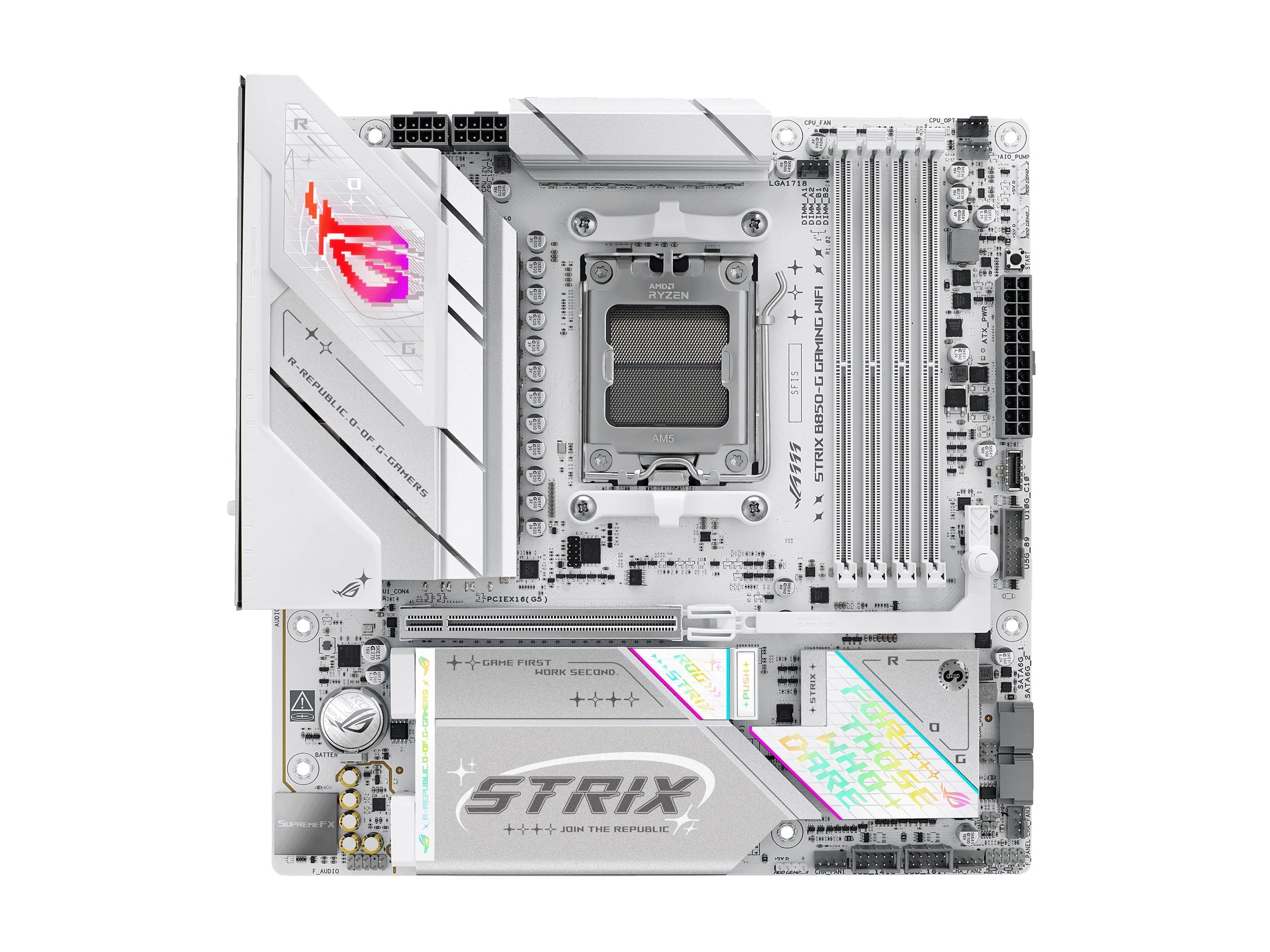 ASUS ROG Strix B850-G Gaming WiFi Motherboard Vorderansicht