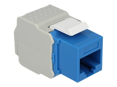 DELOCK Keystone RJ45 Buchse Cat.6 UTP blau - Vorderansicht