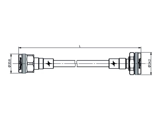 PUC TELEGÄRTNER N auf 4.3-10 Screw Type Jumper Kabel 1/4z IP67 Stecker-Stecker
