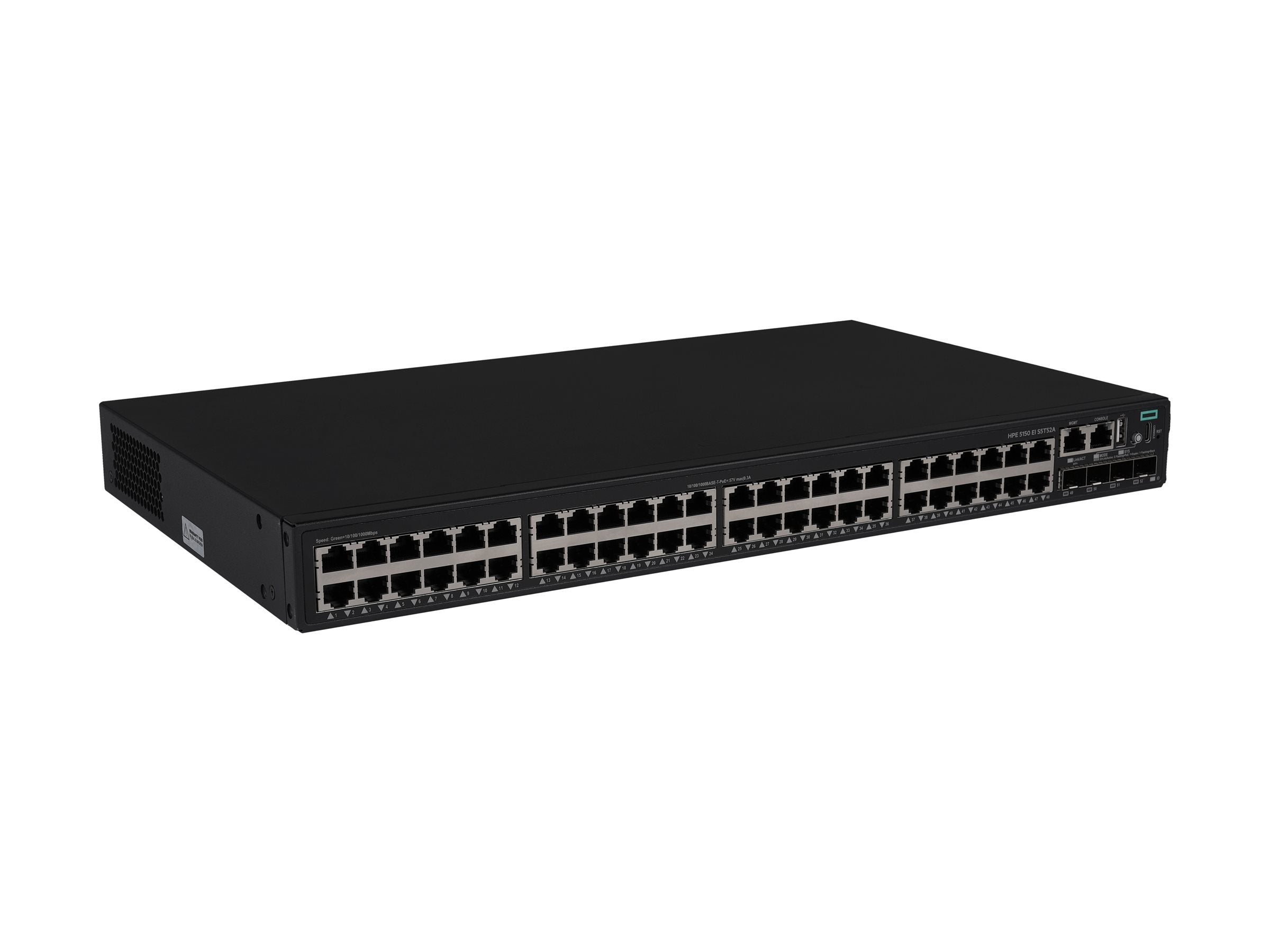 HPE Networking Comware Switch 48p 10M/100M/1G PoE+ 4p SFP+ 1G/10G 5150EI EU en