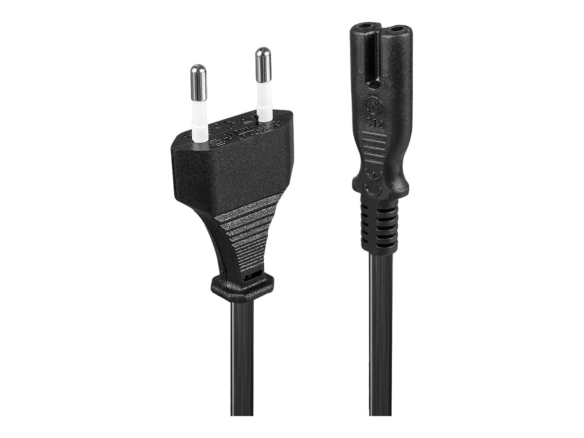 LINDY 2m Euro Netzstecker an IEC C7 - Vorderansicht