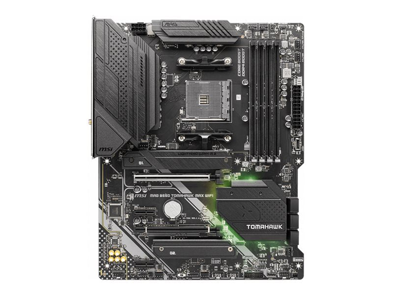 Vorderansicht des MSI MAG B550 TOMAHAWK MAX WIFI DDR4 Motherboards