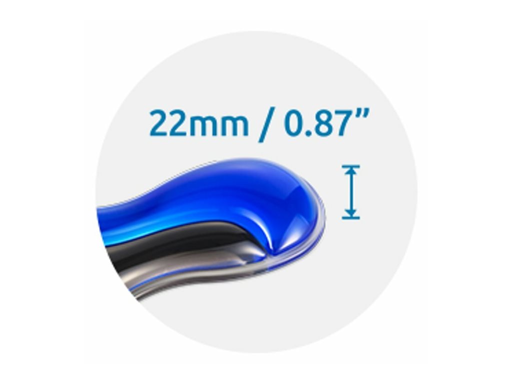 KENSINGTON Slim Duo Gel Handgelenkauflage für Maus Blau - Seitenansicht