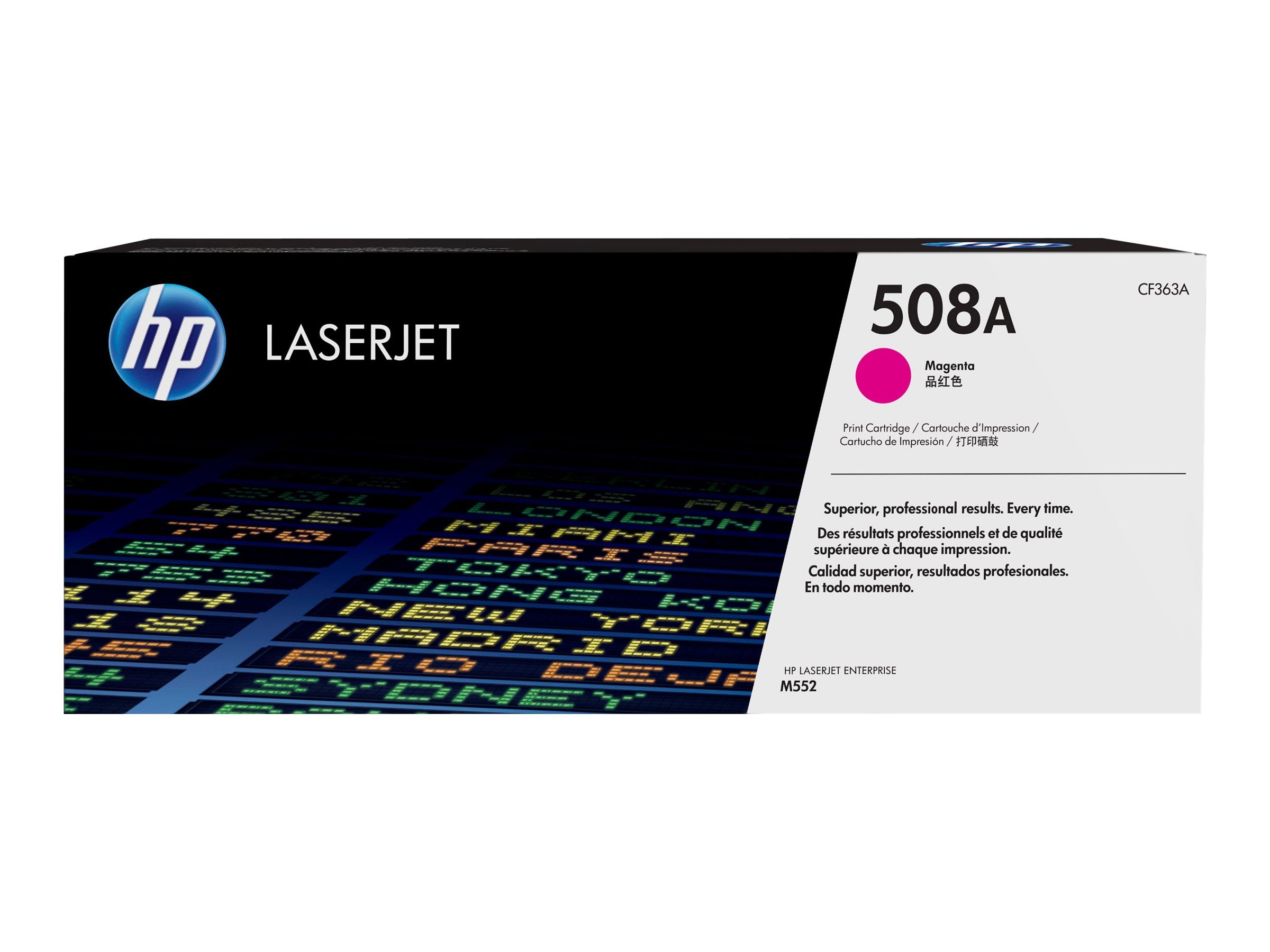 HP 508A Tonerpatrone CF363A magenta im Einsatz