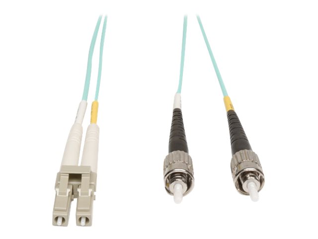 EATON TRIPPLITE 10Gb Duplex Multimode Fiber Patch Cable LC/ST - Aqua 1M - Vorderansicht