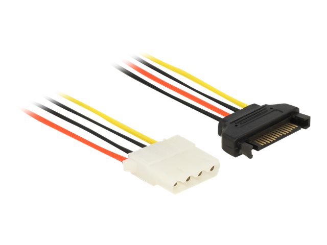 DELOCK Stromkabel SATA 15 Pin Buchse > 4 Pin Buchse 20 cm - Vorderansicht