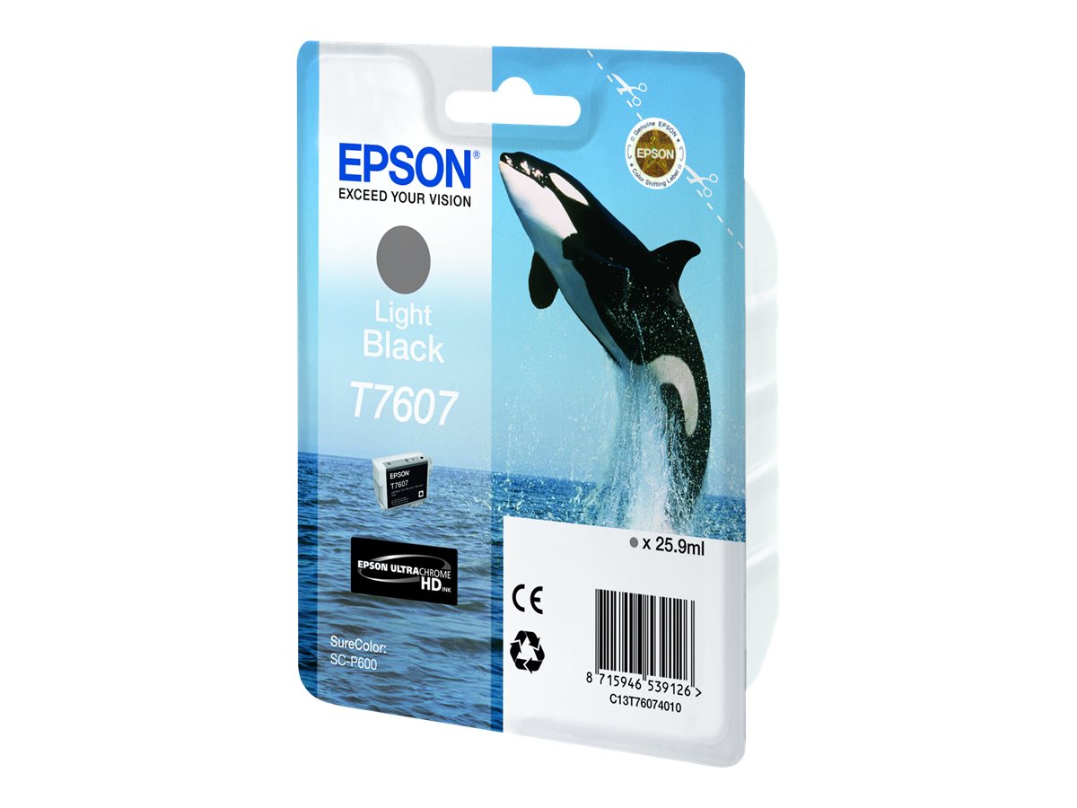 EPSON T7607 Tintenpatrone light black Vorderansicht