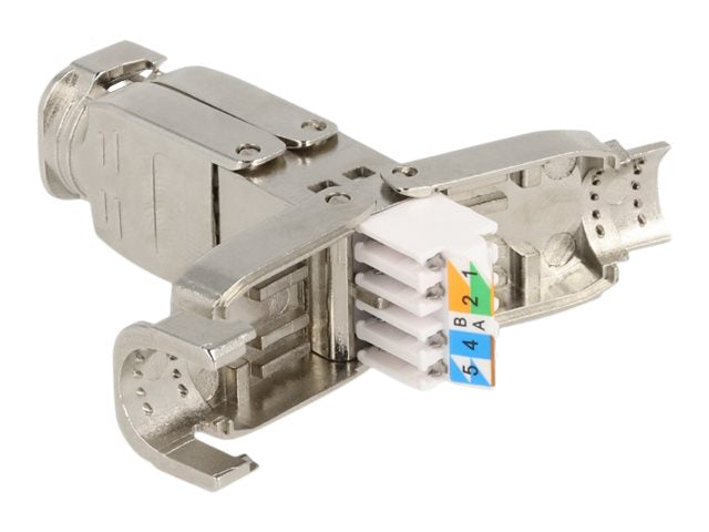 DELOCK Verbinder für Netzwerkkabel Cat.6A STP werkzeugfrei - Vorderansicht