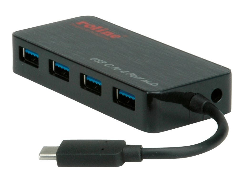 ROLINE USB 3.2 Gen 1 Hub 4fach Typ C Anschlusskabel Detailansicht