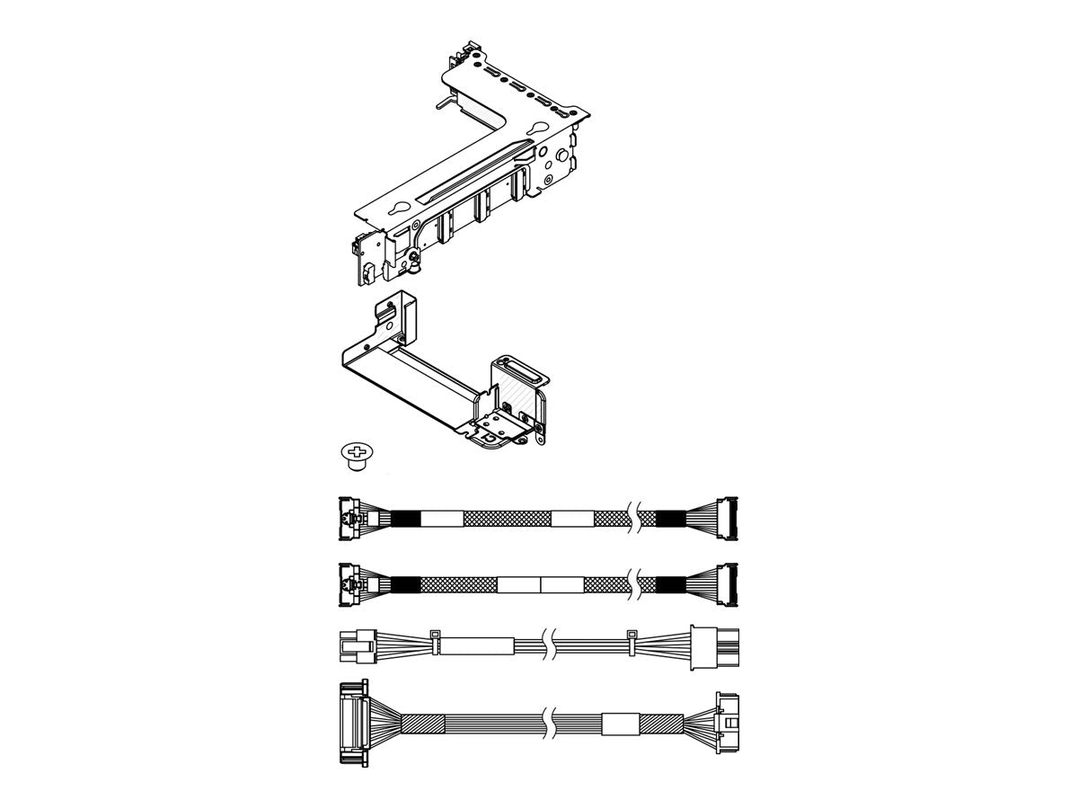 LENOVO ISG ThinkSystem SR650 V3 x16/x16 PCIe Gen4 Riser3 Option Kit - Vorderansicht