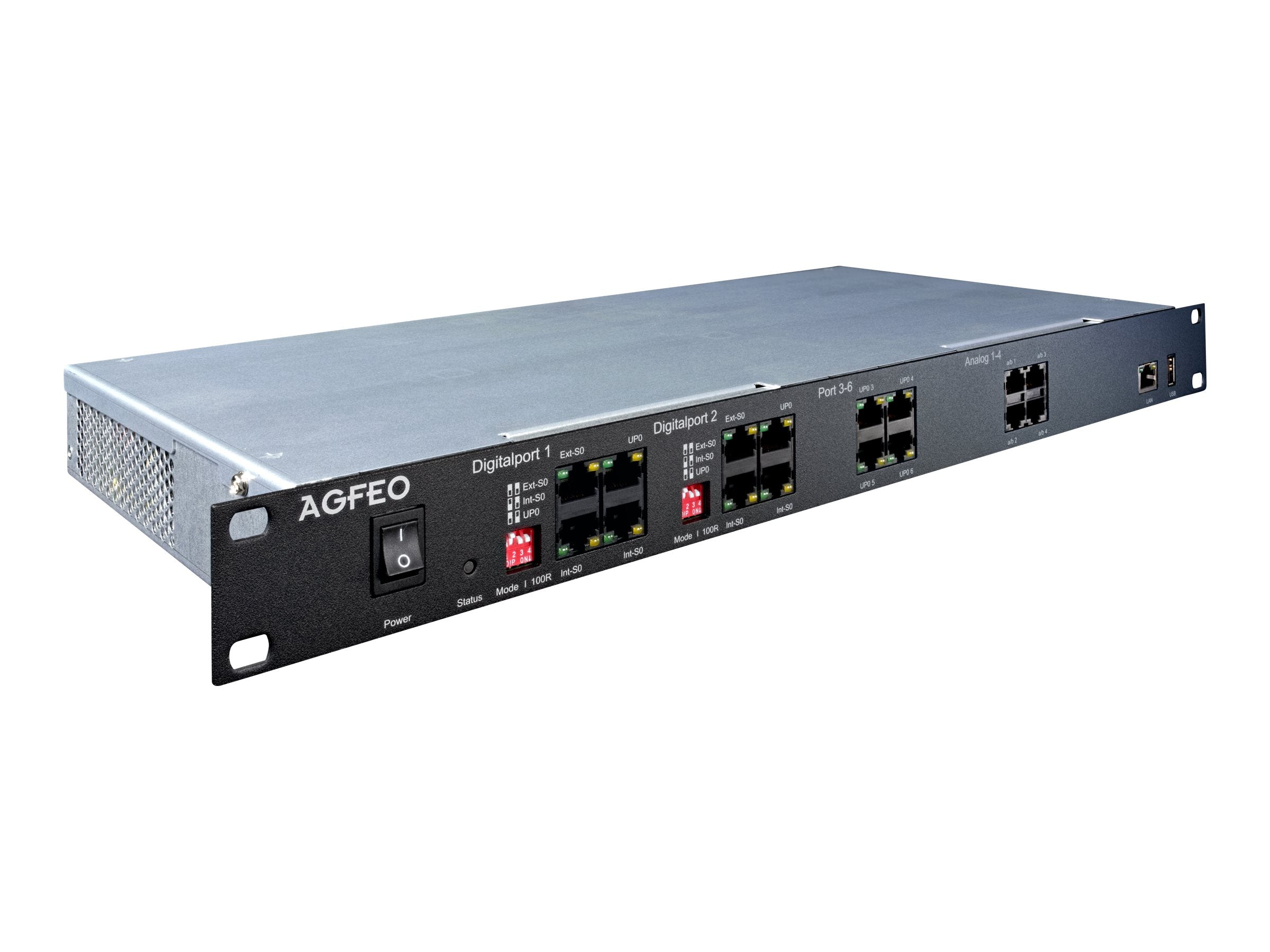 AGFEO ES 628 IT 48,07cm 19 Zoll 1 HE Vorderansicht