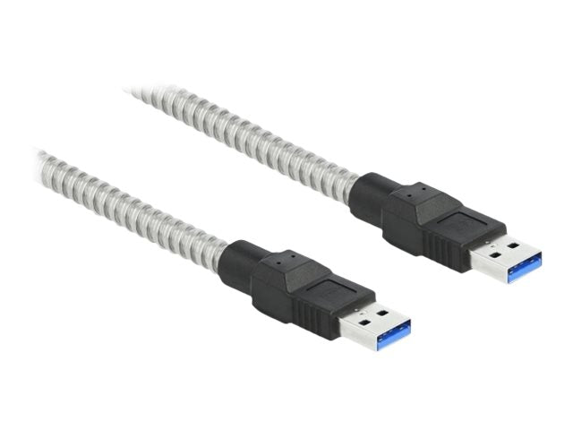 DELOCK USB 3.2 Gen 1 Kabel Typ-A Stecker zu Typ-A Stecker 0,5m Vorderansicht