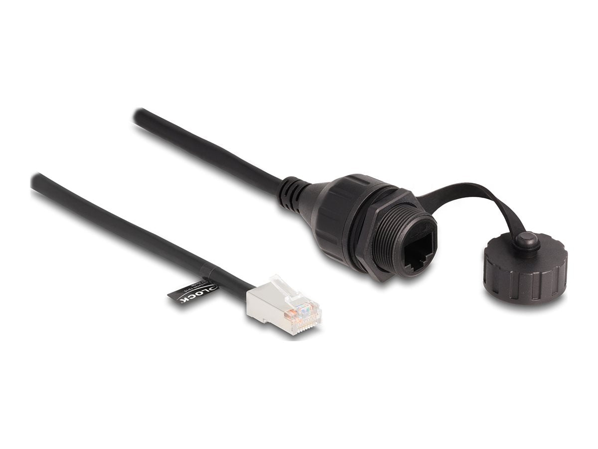 DELOCK Kabel RJ45 Stecker zu RJ45 Buchse zum Einbau - Vorderansicht