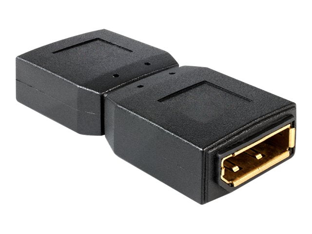 DELOCK Adapter DP-Bu > DP-Bu Gender Changer black - Vorderansicht