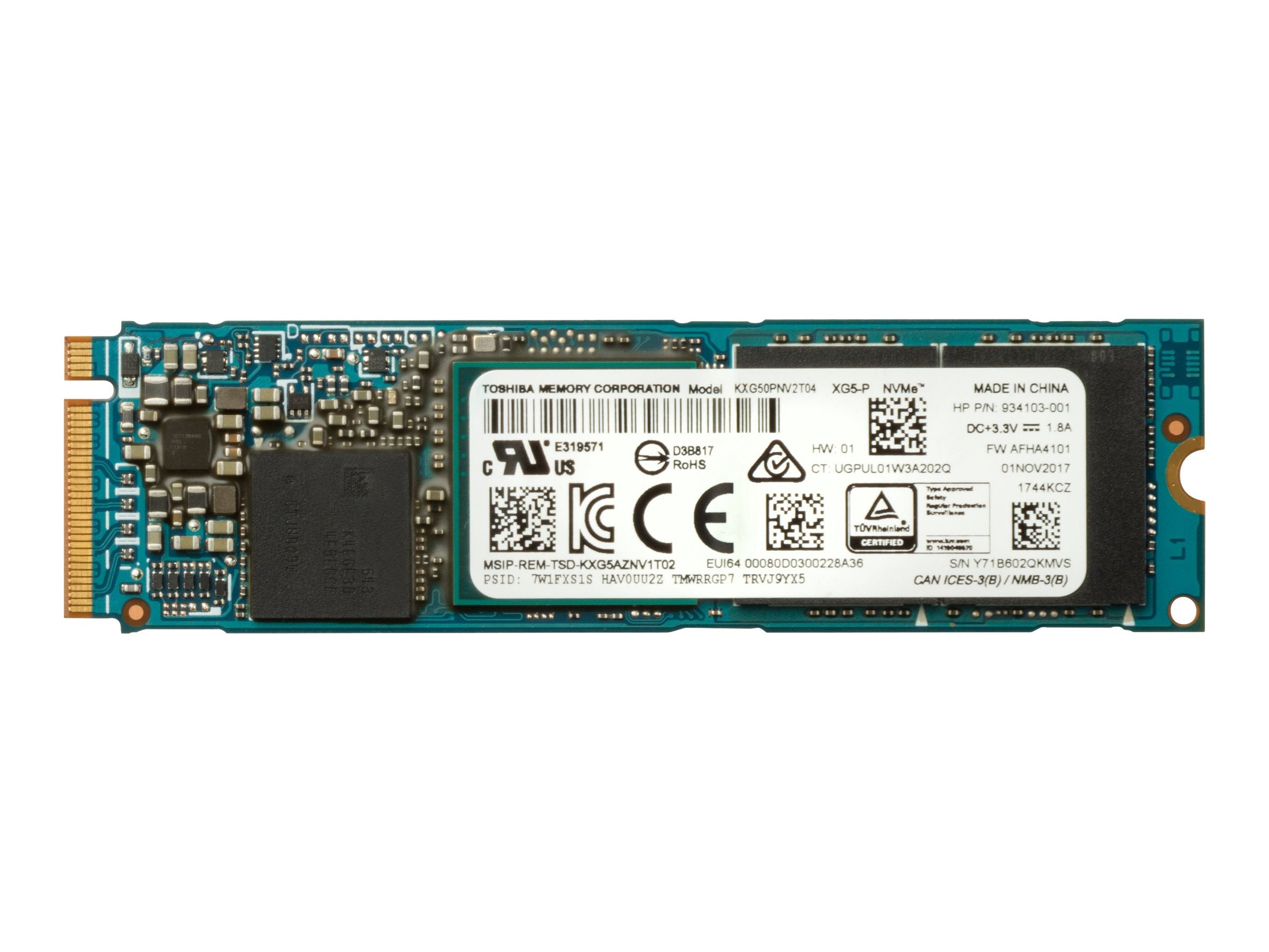 HP Z Turbo Drive QuadPro 2x512GB PCIe TLC SSD Vorderansicht