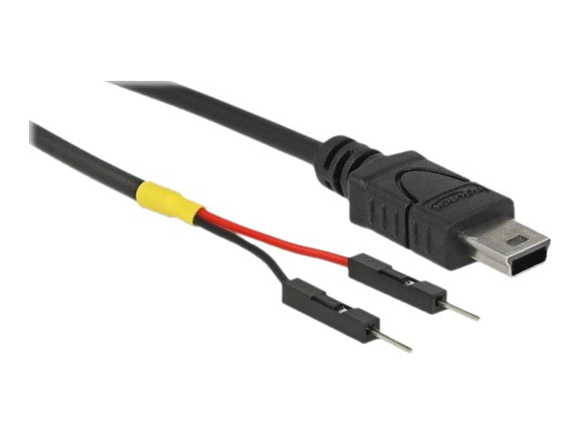 DELOCK USB Stromkabel mini-B auf 2 x Pfostenstecker einzeln Strom 10cm - Vorderansicht