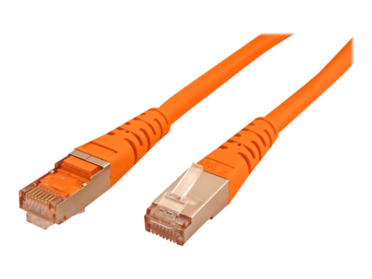 ROLINE Patchkabel Kat.6 Class E S/FTP PiMF orange 1m - Vorderansicht