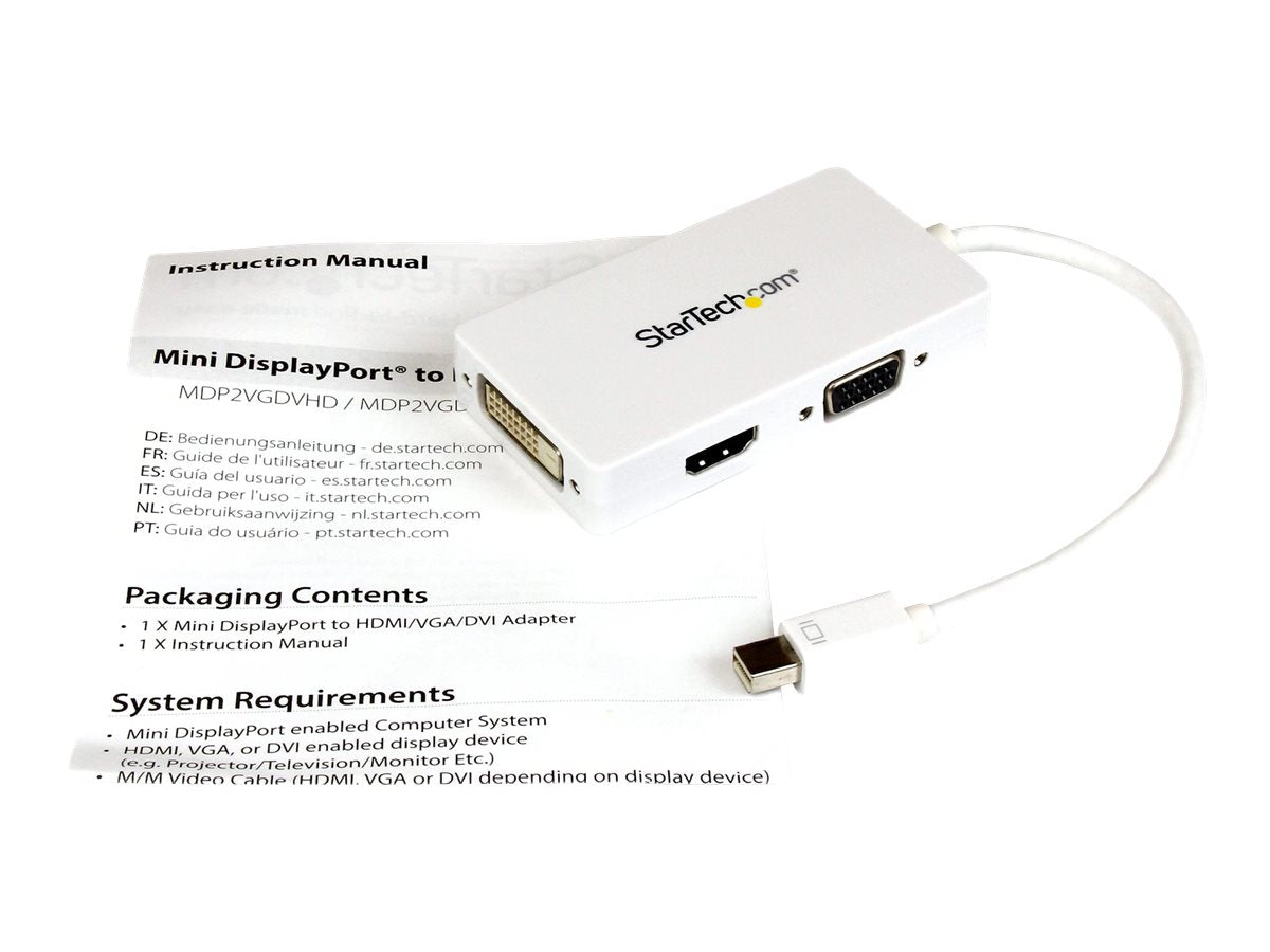 STARTECH.COM Mini DisplayPort auf HDMI DVI VGA Adapter Detailansicht