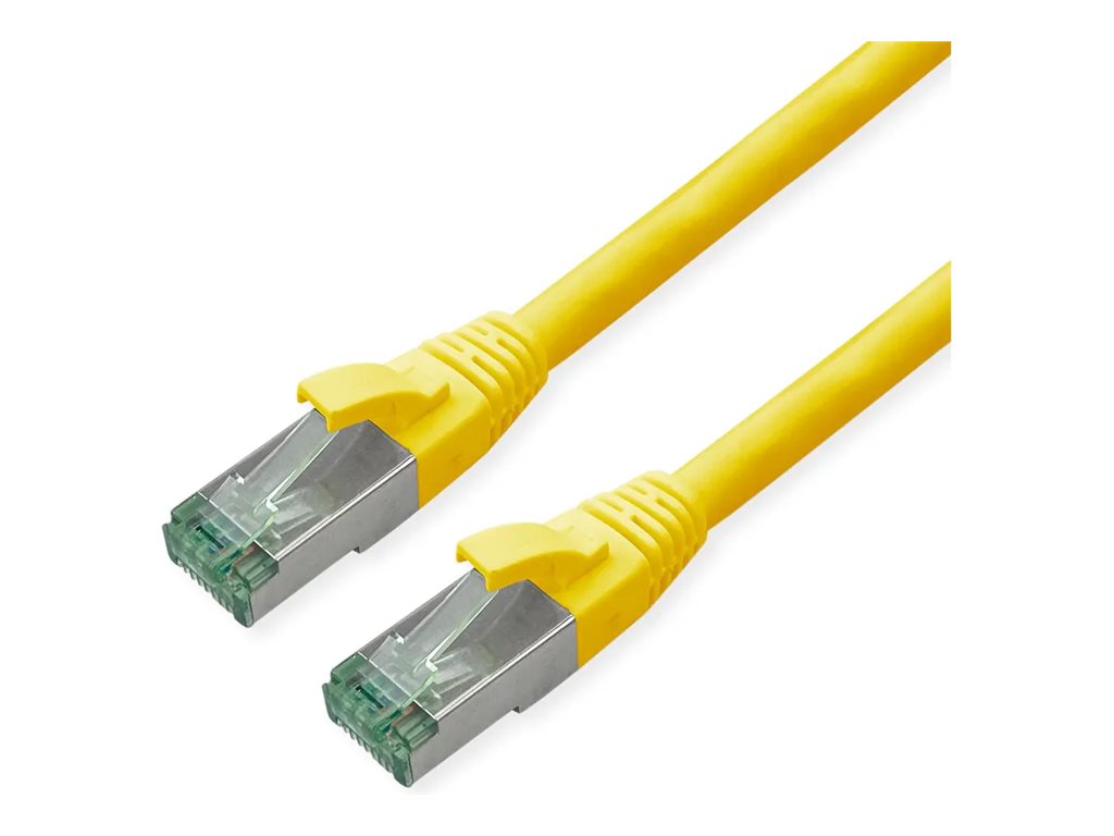 ROLINE RM Patchkabel Kat.6A S/FTP PiMF gelb 2m - Vorderansicht