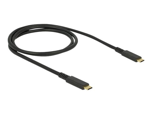 DELOCK USB 3.1 Gen 2 10 Gbps Kabel Type-C zu Type-C 1 m 3 A E-Marker koaxial