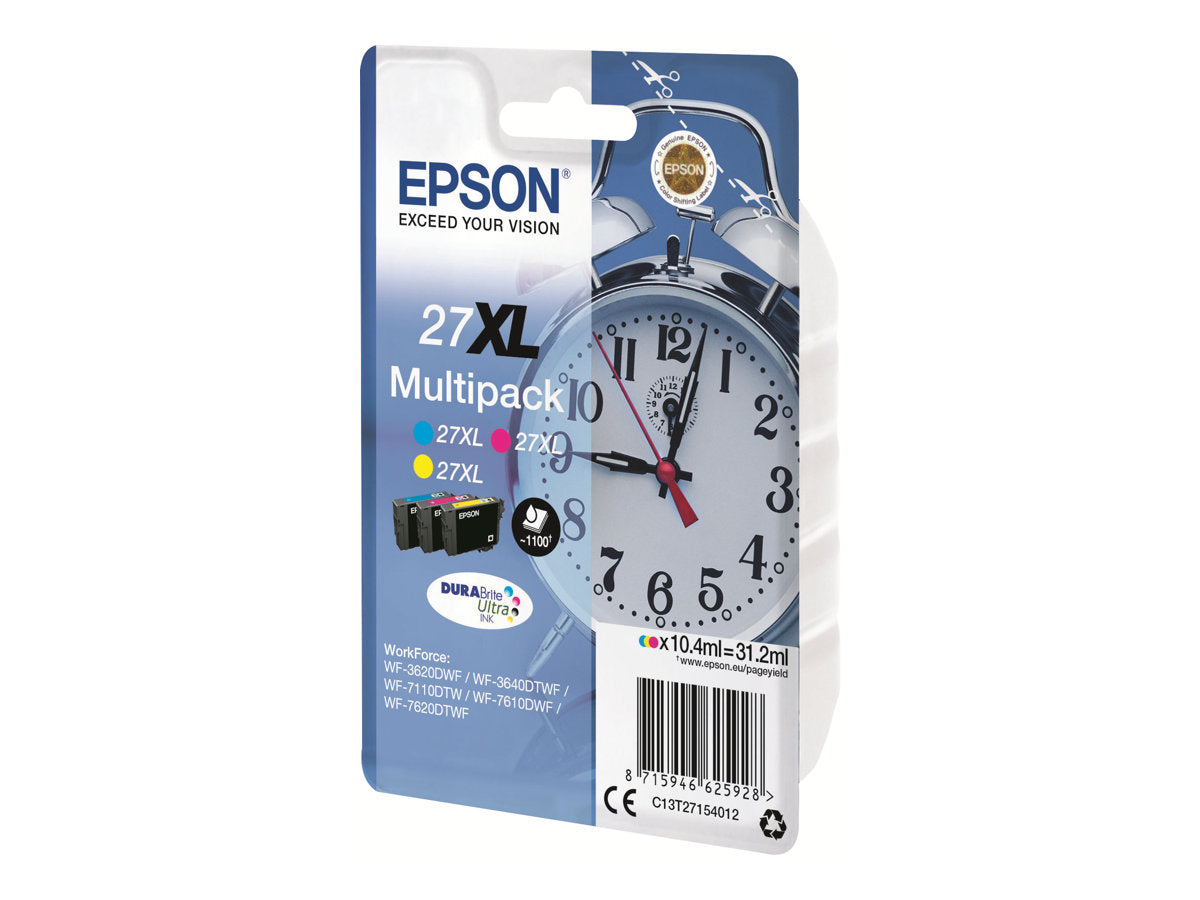 EPSON 1LB 27XL Tintenpatrone Cyan Magenta Gelb Verpackung