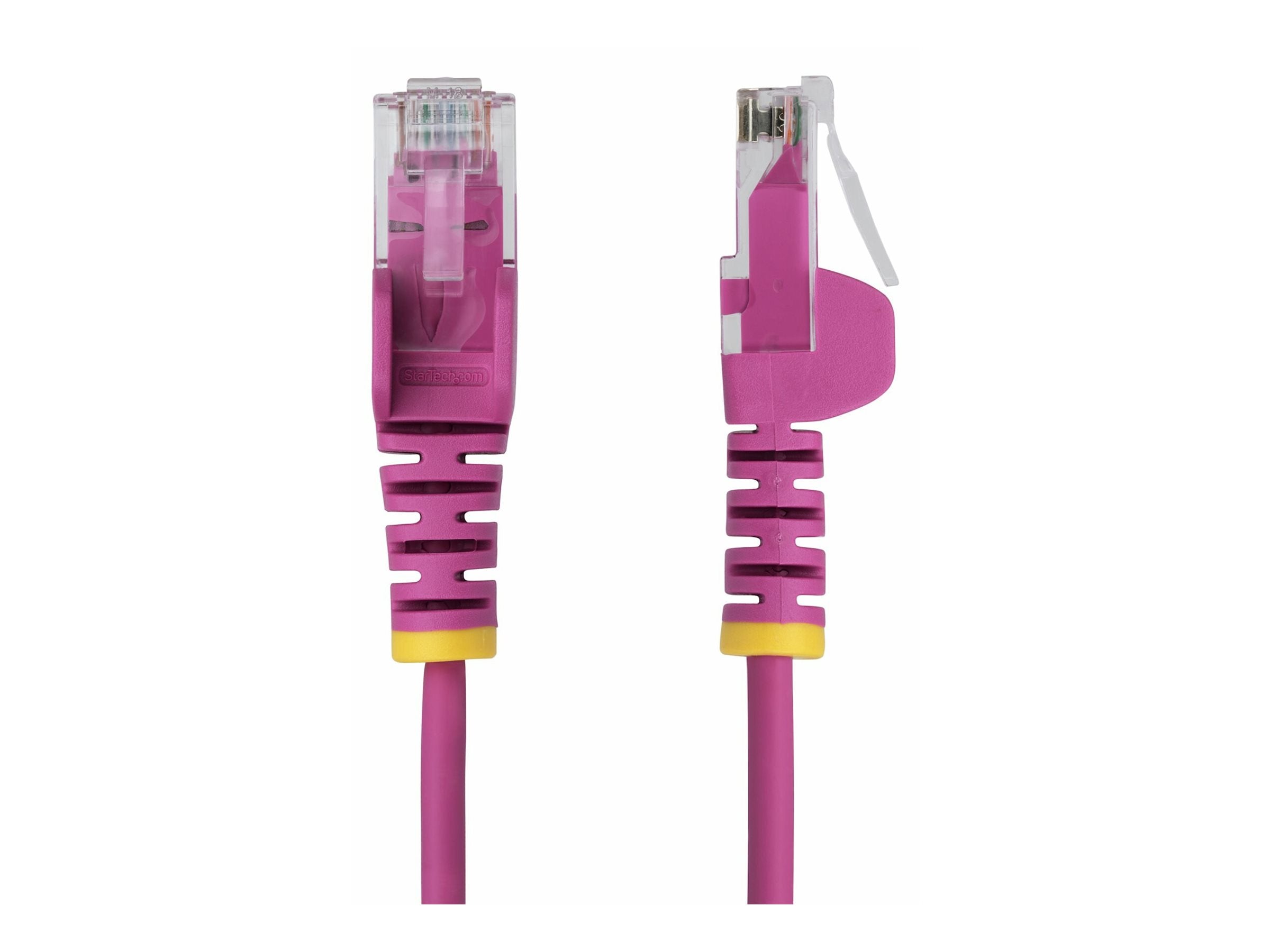 STARTECH.COM 25cm Pink Slim CAT6-Netzwerkkabel 100W PoE Snagless RJ45 LSZH 28AWG Reines Kupfer Patchkabel-Ethernet Kabel