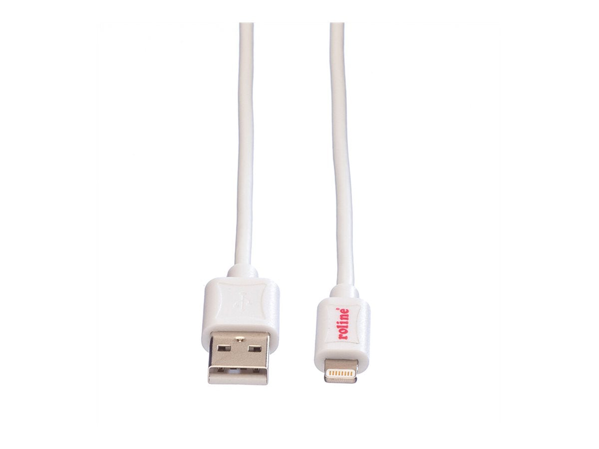 ROLINE USB 2.0 Sync- & Ladekabel für Apple Geräte mit Lightning Connector weiss 0