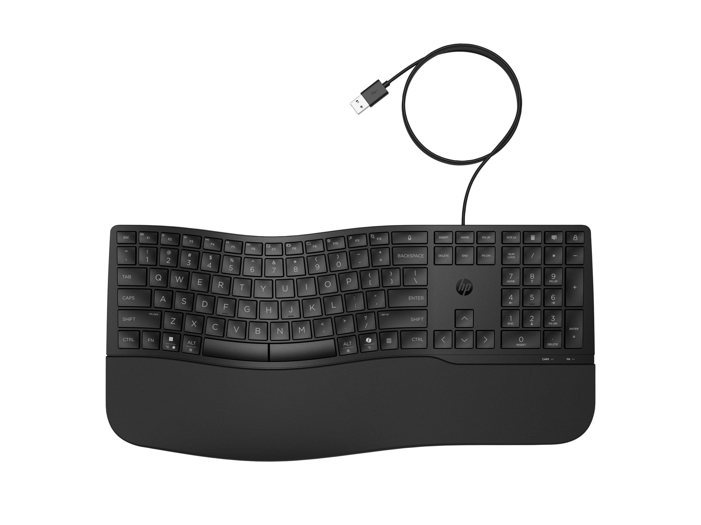 HP 485 Comfort Wired Keyboard (DE) Seitenansicht