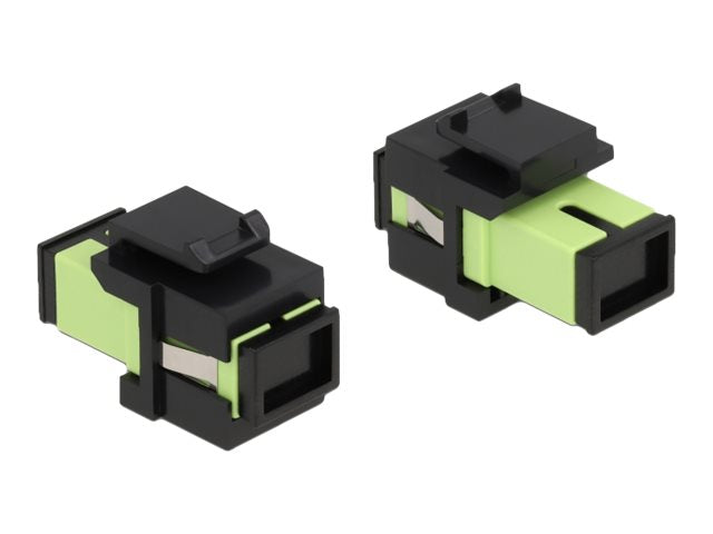 DELOCK Keystone Modul SC Simplex Buchse zu SC Simplex Buchse lindgrün/schwarz - Vorderansicht