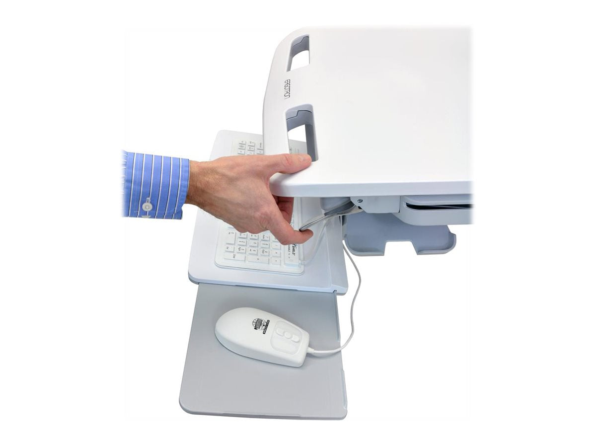Detailansicht der Schubladen des ERGOTRON StyleView Wagens mit LCD-Gelenk SLA-Antrieb 2 Schubladen 2x1